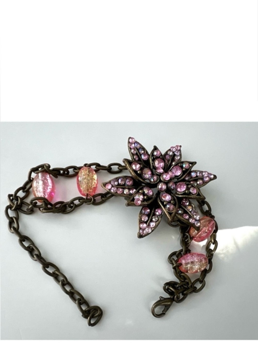 🎁 Vintage-Inspired Pink Floral Statement Bracelet | Y2K Boho Glam- Feminine
